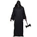 thumbnail image 3 of EraSpooky Men's Grim Reaper Costume Death Hooded Horror Robe Phantom Halloween Costume, 3 of 4