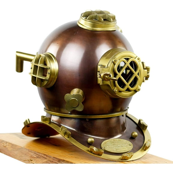 Vintage Antique Diving Divers Helmet Solid Steel U.S Navy Mark V Full Size 18