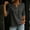 01-Black, variant on Women's V Neck 3/4 Sleeve Henley Top, Button Detail Casual Loose Tunic Blouse, Solid Color Elbow Sleeve Shirt for Daily Office Casual Wear 01-Black XXL