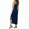 thumbnail image 6 of Xdegoge Sleeveless Dress for Women Spaghetti Strap Slip Dresses Casual Solid Color V Neck Sundress Trendy Summer Soft Lightweight Solid Color Outfits with Side Slit Hem, 6 of 7