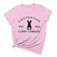 thumbnail image 2 of HOMBOM Easter Shirts for Women With Eggs Short Sleeve Crew Neck Pink Easter Letter Print T-shirt Spring Tops for Women XXL, 2 of 3