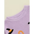 thumbnail image 4 of Toddler Baby Girl Halloween Outfits Witch Hat Embroidery Sweater Warm Knitted Long Sleeve Pullover Sweaters Tops Infant Fall Winter Knitwear, 4 of 7
