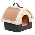 thumbnail image 2 of Casa para perros y gatos, accesorios para mascotas, nido antideslizante para gatos y cachorros Techo de L rosa, 2 of 8