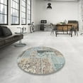 thumbnail image 3 of Ahgly Company Indoor Square Contemporary Granite Gray Patchwork Area Rugs, 3' Square, 3 of 6