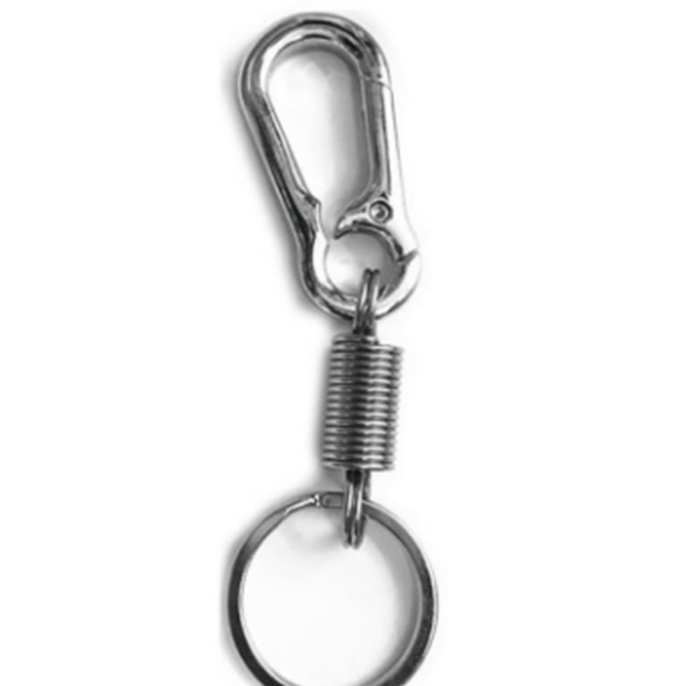 Bulk C Clip With Swivel Key Ring Keychain 18x40mm Silver or Gunmetal Pack  of 10 