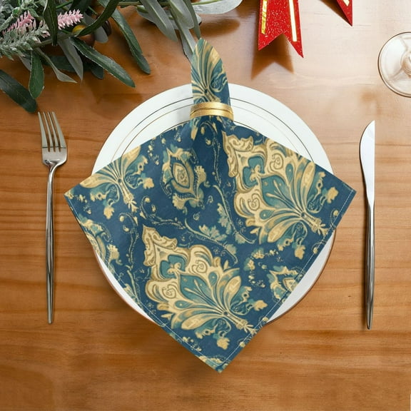 1 Pack 20'' x20" Satin Table Napkins Dinner Napkins for wedding Party Decoration events Elegant Prints