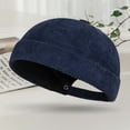 thumbnail image 2 of Jiibva Corduroy Hat Docker Cap for Men Women, Brimless Hats Worker Sailor Cap Beanie Retro Beanie Rolled Cuff Skullcaps with Adjustable, 2 of 7