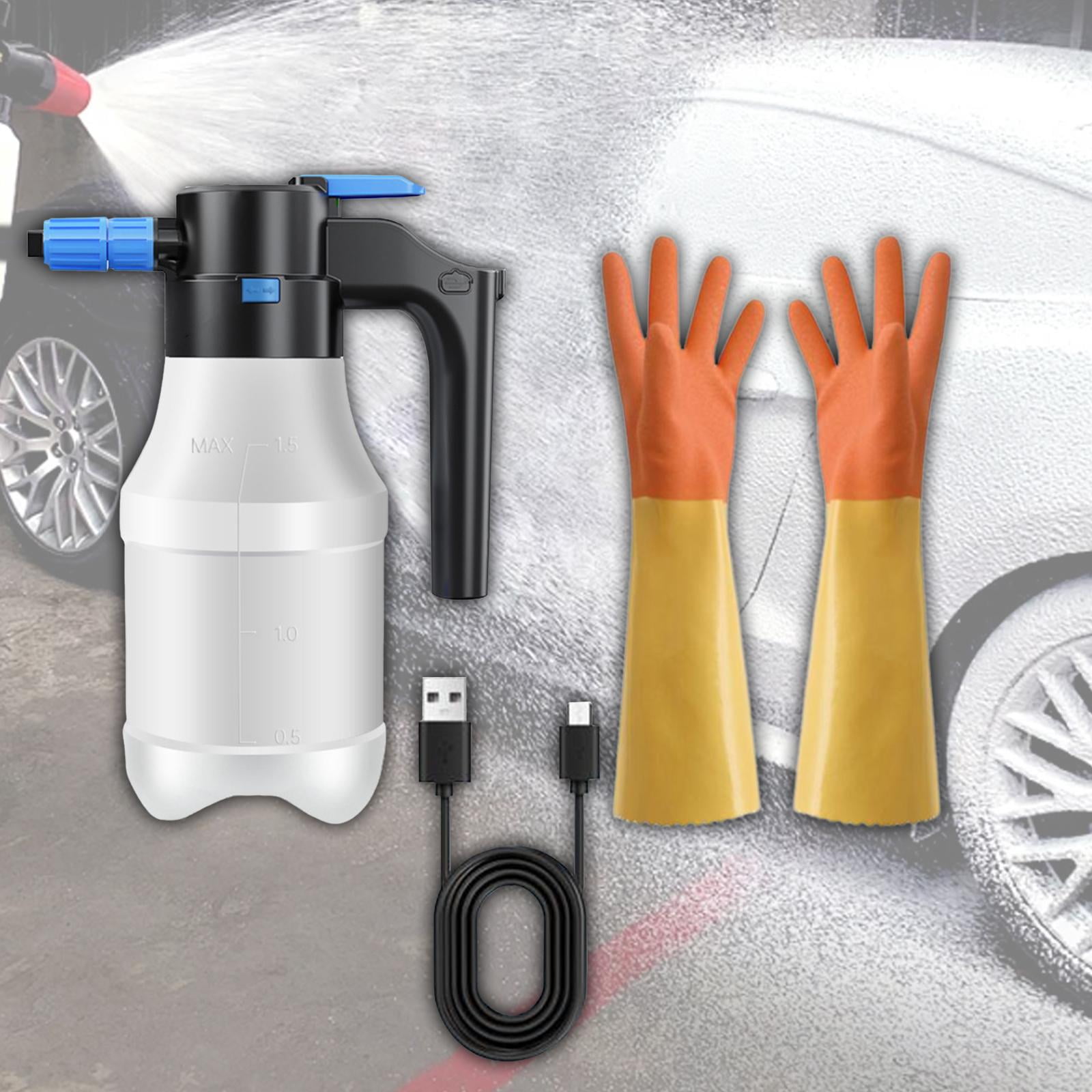 Miulika 1.5L Electric Foam Sprayer Electric Pressure Washer Pressure Foam Sprayer Multifunctional Home Cleaning Car Detailing Washing With Long Glove