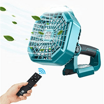 Camping Fan for Makita 18V LXT Li-ion Battery Portable Cordless Fan with Remote