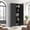 71'' Black, variant on avobird 61'' 2 Shapely Doors Cabinet, Metal Storage Cabinet with Doors and Adjustable Shelves, for Bedroom, Living Room, Kitchen, Black