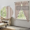 thumbnail image 6 of VHC Brands Annie Buffalo Portabella Check Farmhouse Ruffled Prairie Short Panel Curtain Set 63x36x18, 6 of 6