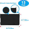 thumbnail image 6 of 45 Pcs Black Blank Canvas Bag 8.3X4.7in Stationery Storage Zipper DIY Graffiti Pencil Case Gift, 6 of 6