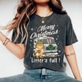 thumbnail image 2 of Funny Christmas Cat T-Shirt | Merry Christmas Litter’s Full Graphic Tee, 2 of 5