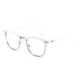 thumbnail image 1 of Newbee Fashion - Vintage Oval Stylish Retro Celebrity Classic Half Frame High Fashion Clear Lens Glasses, 1 of 2