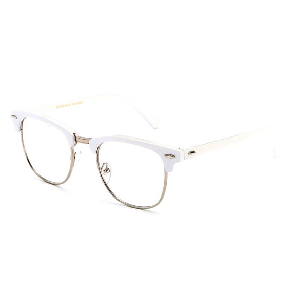 Newbee Fashion - Vintage Oval Stylish Retro Celebrity Classic Half Frame High Fashion Clear Lens Glasses