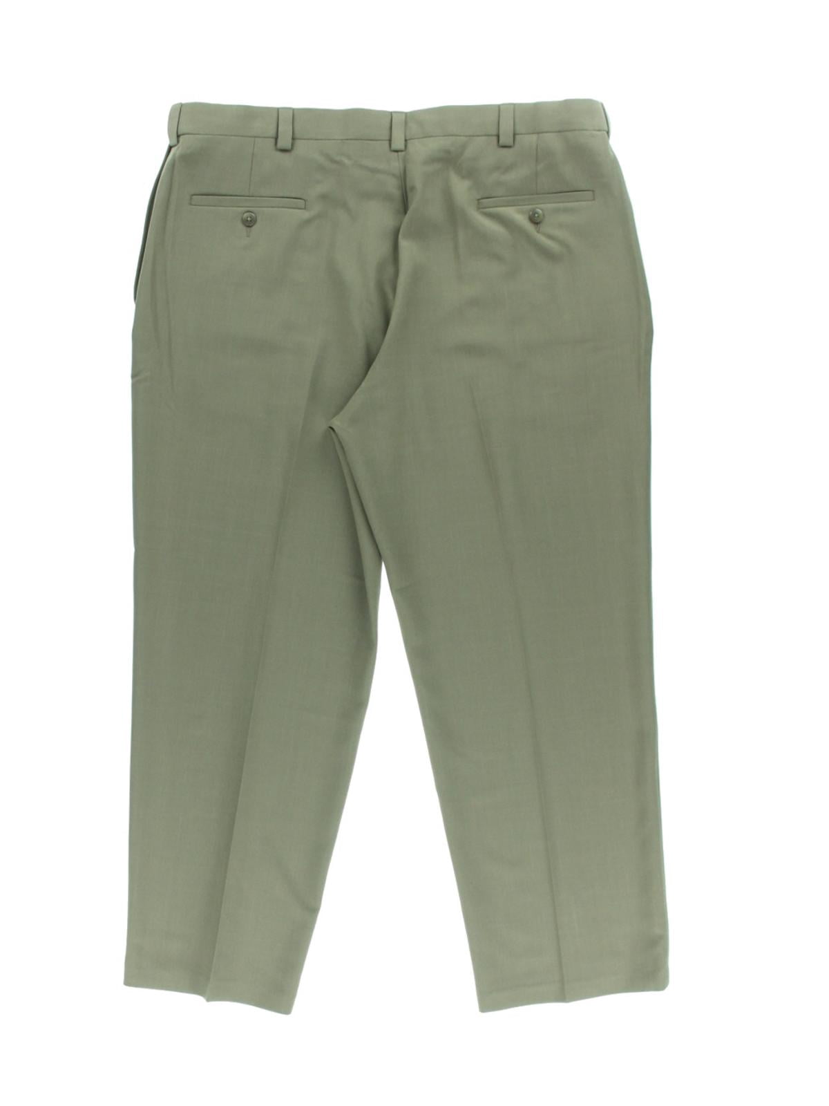 Haggar Men's E-CLO Stria Flat Front Dress Pant Classic Fit HD00218