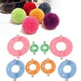 thumbnail image 3 of 8pcs 4 Sizes Pompon Set Appareil Bommel Pom Pom Maker Clover Ball Weaver O4B9, 3 of 6