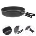 thumbnail image 4 of 1 Set of Camping Frying Pan Portable Handle Frying Pan Metal Camping Frying Cookware, 4 of 8