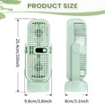 thumbnail image 3 of FENGGHAO Small Desk Fan Personal Rechargeable USB 360 Rotating 5 Speed LED Display Portable Fan Green, 3 of 7