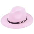 thumbnail image 5 of Fgnfyis Western Cowboy Hat Adjustable Wide Brim Belt Buckle Baseball Cap for Men Women Pink One Size, 5 of 5