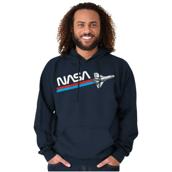 NASA Worm Logo American Space Shuttle Hoodie Sweatshirt Women Men Brisco Brands S