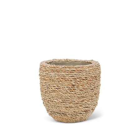 Set of 12 Small Seagrass Covered Planter