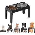 thumbnail image 2 of Stainless Steel Elevated Dog Bowls, Anti-Slip Raised Pet Feeder for Large Dogs, Adjustable Height Food And Water Bowls, 2 of 12