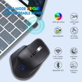 thumbnail image 4 of Mouse Ergonómico Zienstar Negro Modo Dual Bluetooth Inalámbrico USB Recargable Retroiluminación RGB, 4 of 7