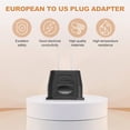 thumbnail image 3 of Uxcell 5 PCS EU to US Plug Socket Jack, US 2 Pin to European 2 Outlet Adapter Travel Charger Converter, 125V/250V 6A, 4mm Hole Black, 3 of 6