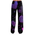 thumbnail image 4 of Hearthz Valentines Pajamas Pants for Women Love Heart Print Soft Pajama Pants for Women Drawstring Wide Leg Soft Lounge Pants Women, 4 of 6