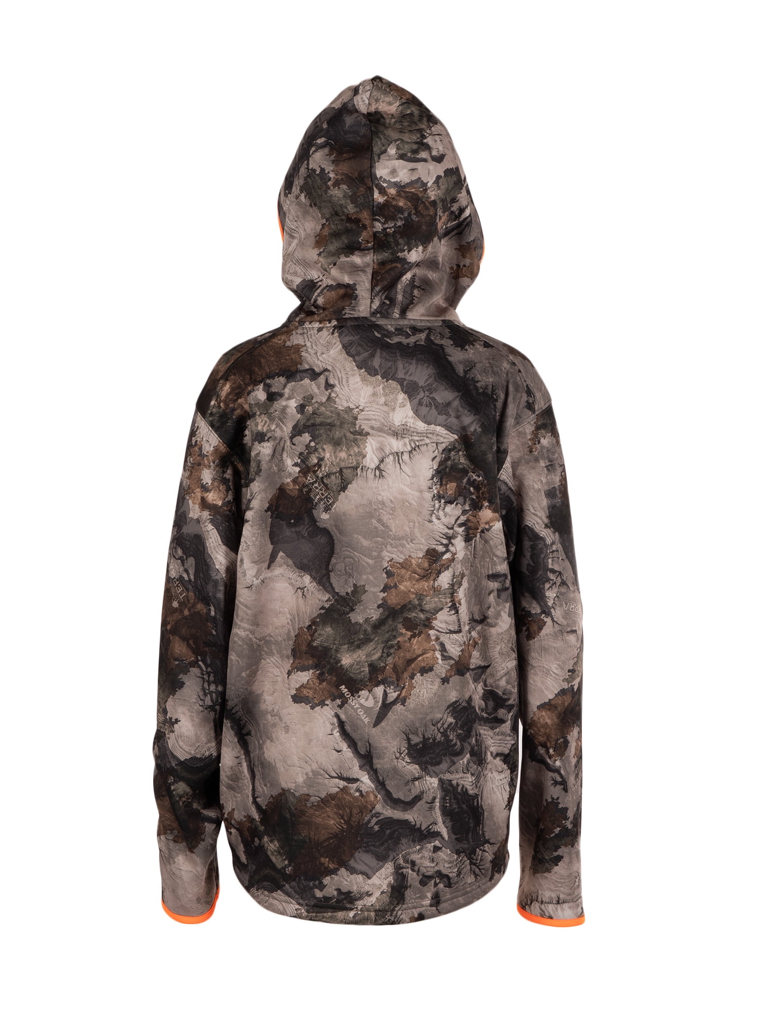 Mossy Oak Youth Long Sleeve Camouflage Hunting Pullover Hoodie, Mossy Oak Terra Gila, L