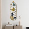 thumbnail image 1 of Reloj de pared moderno que no hace tictac, decoraciones de hojas decorativas, adorno colgante, decoración de porche para decoración de arte, pared, ba Estilo A Baoblaze Reloj de pared, 1 of 8