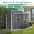 thumbnail image 6 of 4 x 10 ft Metal Outdoor Storage Shed with 2 Windows, Lean to Storage Sheds W/lockable Door, Foundation & Air Vents, All Weather Waterproof Garden Tool House for Backyard, Patio, Lawn, Gray, 6 of 7