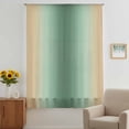 thumbnail image 3 of Sage Green Yellow Ombre Sheer Curtains 72 Inches Long, Farmhouse Modern Gradient Art Light Filering Curtains, Breathable Simi Curtain Privacy Drapes for Living Room Bedroom Window Treatment, 3 of 9