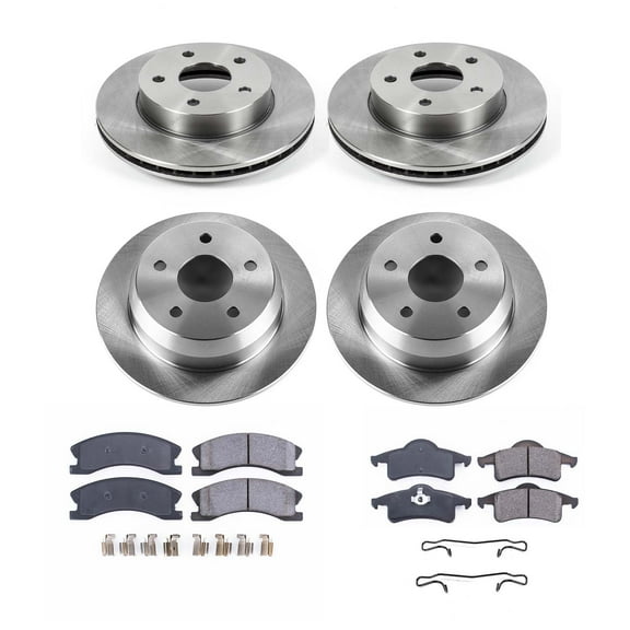 Ultimate Brakes Front and Rear Semi-Metallic Brake Pad and Rotor Kit with Hardware WM81017