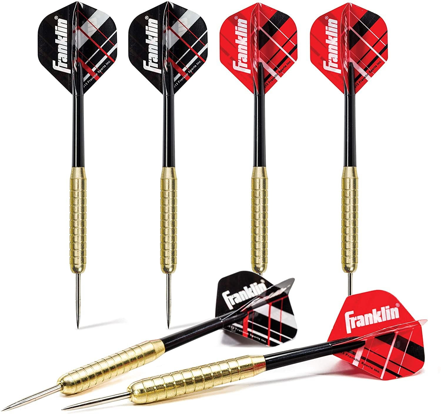 Darts set 23g Darts steel tip 6 Pack with Aluminum Shaft 2 Style Flights and 
