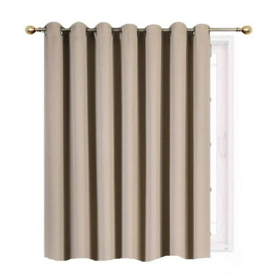 Window Treatment K100 Panel Thermal Insulated Top Grommet Blackout Curtains/Drapes for Bedroom, Living Room, Divider Room, Sliding Door Patio Extra Wide (1 Panel 100" wide X 84" long TAUPE color )
