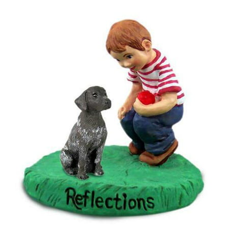 German Short Haired Pointer Reflections w/Boy (Best Toys For German Shorthair Pointers)