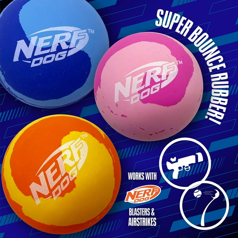 Nerf Dog Rubber Super Bounce Ball, 2.4 Inch 3-Pack photo 2