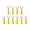 Yellow, variant on Riousery 10pcs Fork Spade Banana Plug Wire Connectors Brass PVC Appearance 4mm / 0.16in Hole 8mm / 0.31in U Type Electrical Plug Test Probes For Industrial Use Yellow Color Edition