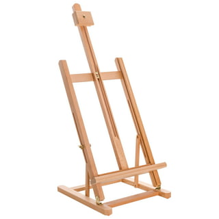U.S. Art Supply 18 Large Tabletop Display Stand A-Frame Artist Easel (Pack  of 6), Beechwood Tripod, Canvas Photo Holder