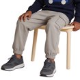 thumbnail image 7 of OSOLU Boys Pants Drawstring Elastic Waist Cargo Pockets Solid Color Jogger Casual Trousers Beige, 7 of 7