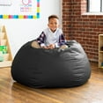thumbnail image 4 of Jaxx Gumdrop Commercial Grade Bean Bag for Educational Environments, Large Size - Premium Vinyl - Black, 4 of 6