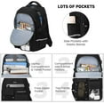 thumbnail image 4 of Backpack for All Age, Black Backpack Bookbag Daypack Schoolbag Bag for Anyone, College Bookbag with USB Charging Port,Travel Laptop Back Pack for  Daily Life, Travel, Work, 4 of 9