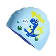 thumbnail image 4 of Gorro de natación de silicona elástico para niños, hombres y mujeres, flexible, resistente al agua, para buceo, playa, deportes acuáticos., 4 of 8