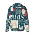 thumbnail image 3 of Kdxio France and Paris Print Women Men Sun Protection UPF 50+ Jackets Zip Up Long Sleeve Hoodie Hiking Lightweight with Pockets, 3 of 8