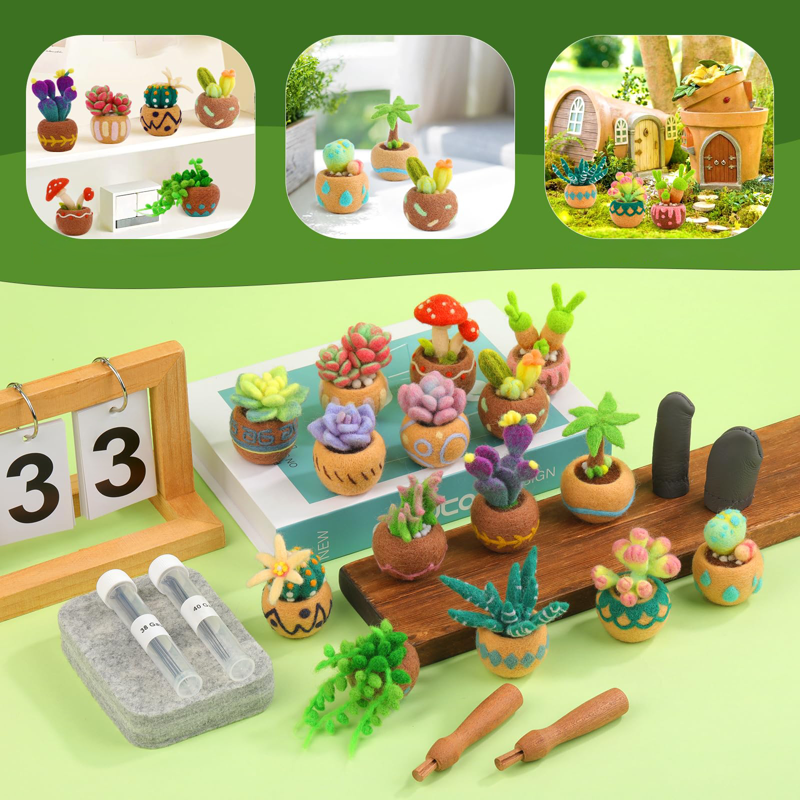 Needle Felting Starter Sets For Handmade Craft Projects Family Activity
