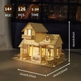 thumbnail image 5 of ZHICHUN 3D Wooden Dollhouse Puzzle Kit, DIY Sweet Home Model with LED Night Light & Music Box, Miniature House Craft Kit for Christmas Birthday Gifts, 5 of 7