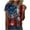Style 9, variant on GERsome Women's 4th of July Short Sleeve Crewneck T-Shirt American Flag Patriotic Tshirt USA Flag Stars Stripes Loose Fit Tops S-3XL