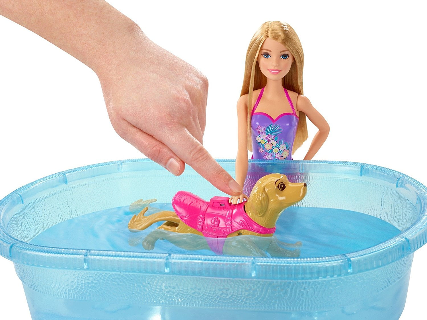 barbie having a baby in the pool